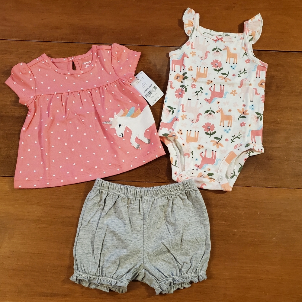 NWT Carter's 3 Piece Unicorn Set